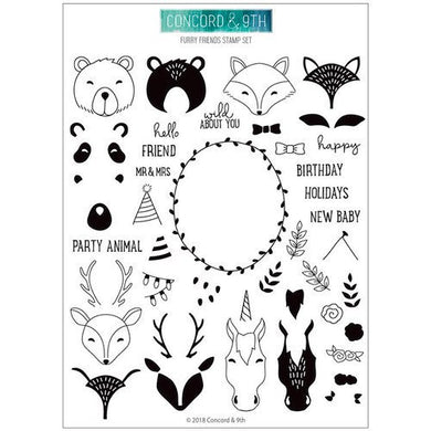 Concord and 9th - Clear Acrylic Stamps - Furry Friends - Design Creative Bling