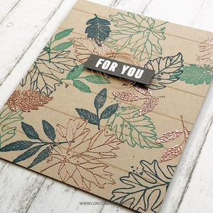 Concord and 9th - Clear Photopolymer Stamps - Thankful Leaves Turnabout - Design Creative Bling