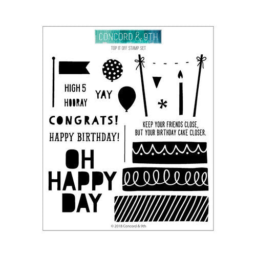 Concord and 9th - Clear Photopolymer Stamps - Top It Off - Design Creative Bling