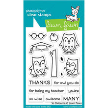 Load image into Gallery viewer, Lawn Fawn - Clear Photopolymer Stamps - So Owlsome
