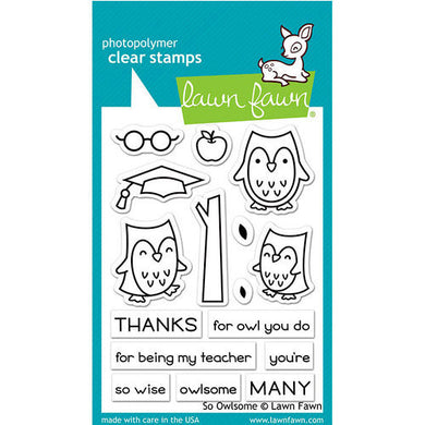 Lawn Fawn - Clear Photopolymer Stamps - So Owlsome - Design Creative Bling