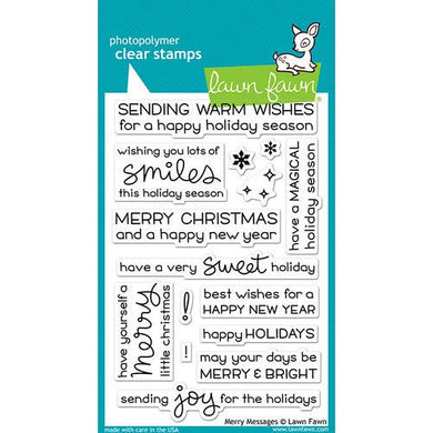 Lawn Fawn - Clear Photopolymer Stamps - Merry Messages - Design Creative Bling