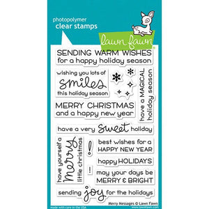 Lawn Fawn - Clear Photopolymer Stamps - Merry Messages