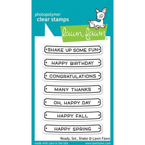 Lawn Fawn - Clear Photopolymer Stamps - Ready, Set, Shake - Design Creative Bling