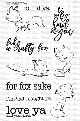 Picket Fence Studios- LIKE A CRAFTY FOX- Clear Stamp Set - Design Creative Bling