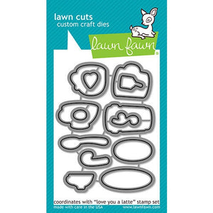 Lawn Fawn - Lawn Cuts - Dies - Love You A Latte - Design Creative Bling