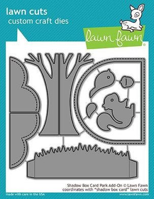 Lawn Fawn-Lawn Cuts-Shadow Box Card Park Add-on - Design Creative Bling