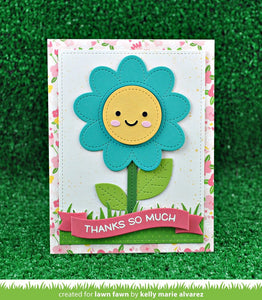 Lawn Fawn-Lawn Cuts-Outside In Stitched Flower - Design Creative Bling
