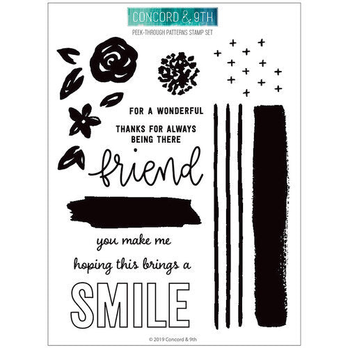 Concord and 9th - Clear Photopolymer Stamps - Peek-through Patterns - Design Creative Bling