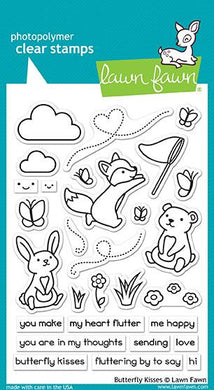 Lawn Fawn-Clear Acrylic Stamps-Butterfly Kisses - Design Creative Bling