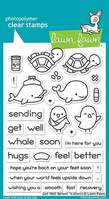 Lawn Fawn-Clear Acrylic Stamps-Get Well Before 'N Afters - Design Creative Bling