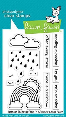 Lawn Fawn-Clear Acrylic Stamps-Rain Or Shine Before 'N After - Design Creative Bling