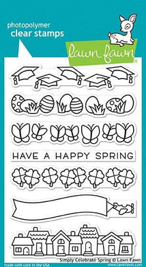 Lawn Fawn-Clear Acrylic Stamp-Simply Celebrate Spring - Design Creative Bling