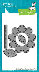 Lawn Fawn-Lawn Cuts-Stitched Flower Frame - Design Creative Bling