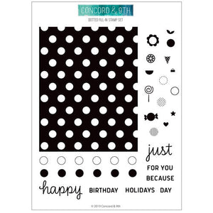 Concord and 9th - Clear Photopolymer Stamps - Dotted Fill-In - Design Creative Bling