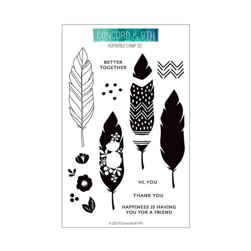 Concord and 9th - Clear Photopolymer Stamps - Feathered - Design Creative Bling