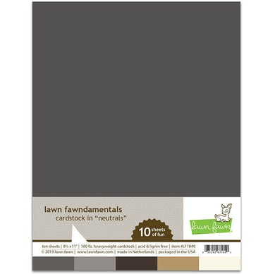 Lawn Fawn - 8.5 x 11 Cardstock - Neutrals - 10 Pack - Design Creative Bling