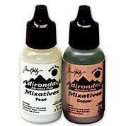 Ranger Ink - Tim Holtz - Adirondack Metallic Mixatives - 2 Pack - Pearl and Copper - Design Creative Bling