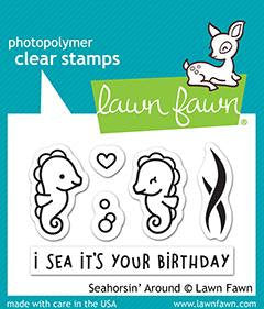 Lawn Fawn-Seahorsin' Around-Clear Stamp Set - Design Creative Bling