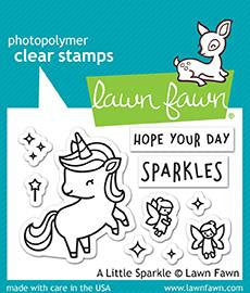Lawn Fawn-A Little Sparkle-Clear Stamp Set - Design Creative Bling