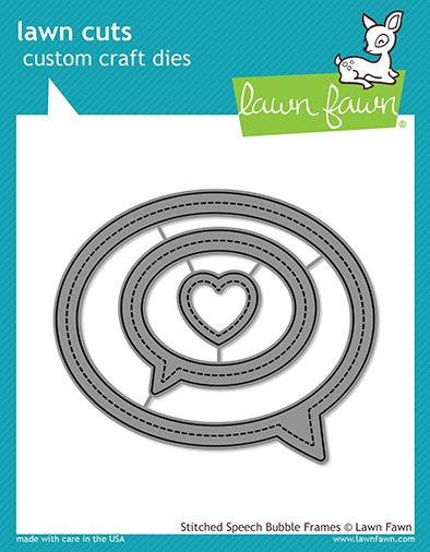 Lawn Fawn-Stitched speech Bubble Frames-Lawn Cuts - Design Creative Bling