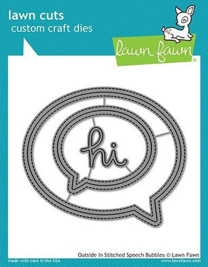 Lawn Fawn-Outside In Sitched Speech Bubbles-Lawn Cuts - Design Creative Bling