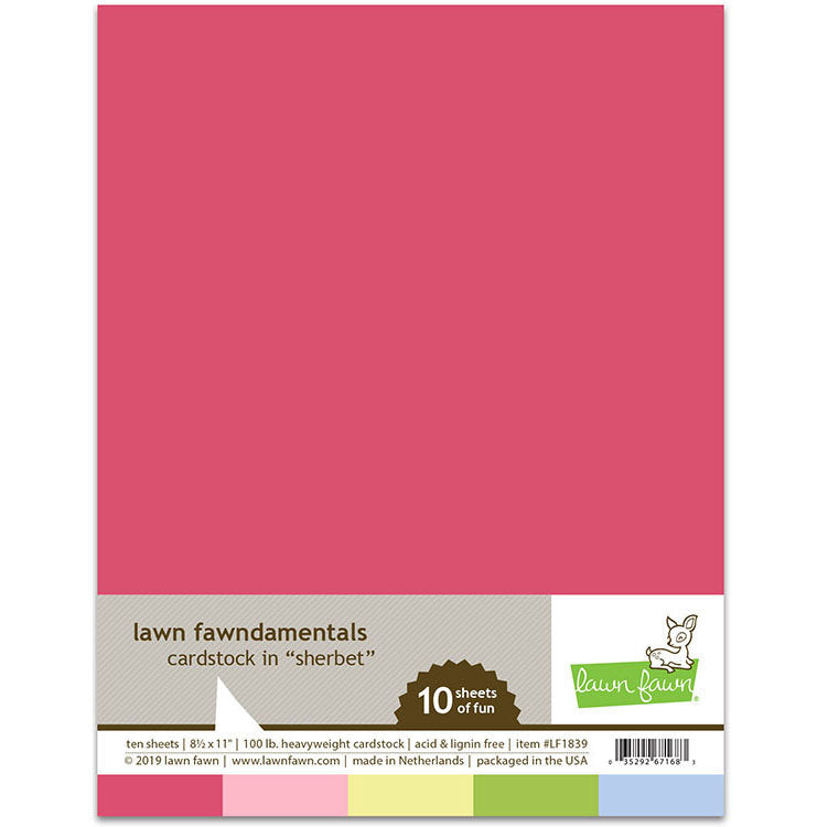 Lawn Fawn - 8.5 x 11 Cardstock - Sherbet - 10 Pack