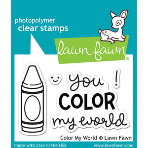 Lawn Fawn - Clear Photopolymer Stamps - Color My World - Design Creative Bling