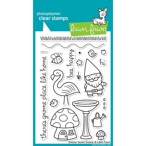 Lawn Fawn - Clear Photopolymer Stamps - Gnome Sweet Gnome - Design Creative Bling