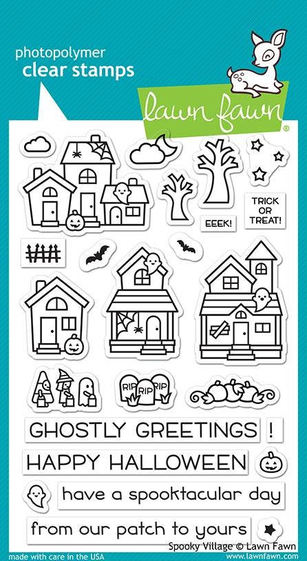 Lawn Fawn- Spooky Village- Clear Stamp Set