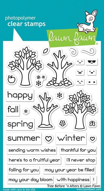 Lawn fawn-Tree Before 'n Afters-ClearStamp Set - Design Creative Bling