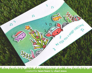 Lawn Fawn-Christmas Fishes-Clear Stamp Set - Design Creative Bling