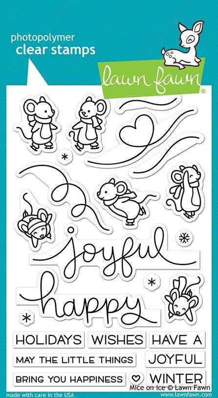Lawn Fawn-Mice On Ice-Clear Stamp Set