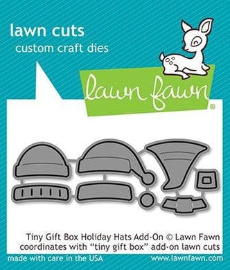 Lawn Fawn-Tiny Gift Box Holiday Hats Add-on-Lawn Cuts - Design Creative Bling