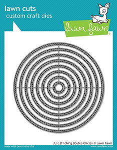 Lawn Fawn-Just Stitching Double Circle-Lawn Cuts - Design Creative Bling