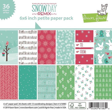 Lawn Fawn-Snow Day Remix Petite Paper Pack-6x6 - Design Creative Bling