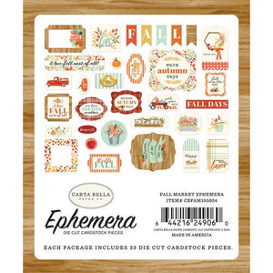 Carta Bella Paper - Fall Market Collection - Ephemera - Design Creative Bling