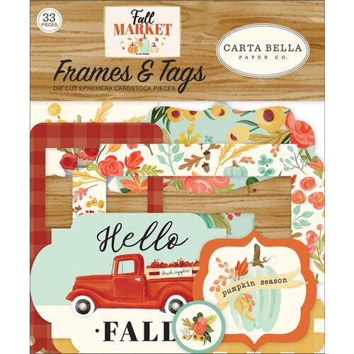 Carta Bella Paper - Fall Market Collection - Ephemera - Frames and Tags - Design Creative Bling