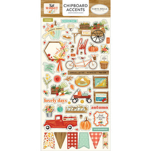 Carta Bella Paper - Fall Market Collection - Chipboard Stickers - Accents - Design Creative Bling