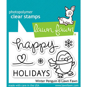 Lawn Fawn - Clear Photopolymer Stamps - Winter Penguin - Design Creative Bling