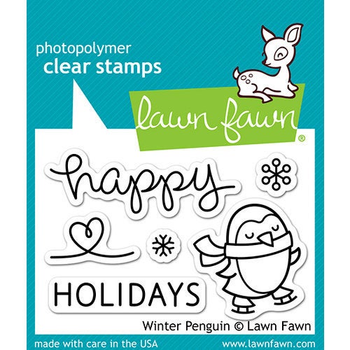 Lawn Fawn - Clear Photopolymer Stamps - Winter Penguin - Design Creative Bling