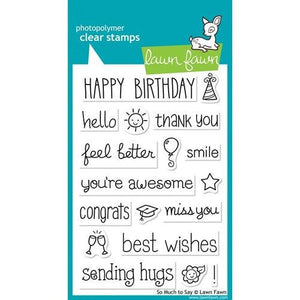 Lawn Fawn - Clear Photopolymer Stamps - So Much To Say - Design Creative Bling