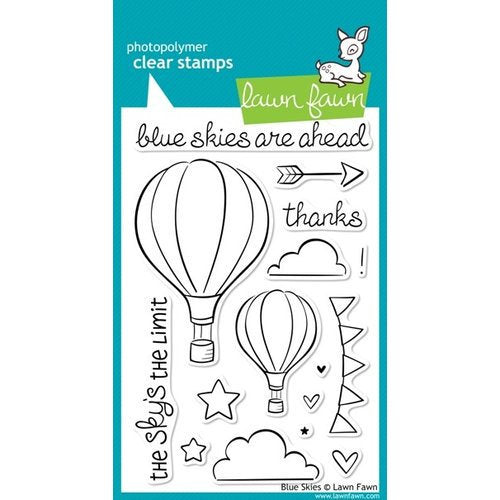 Lawn Fawn - Clear Photopolymer Stamps - Blue Skies - Design Creative Bling