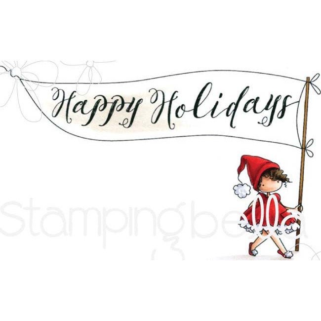Stamping Bella Cling Stamps-Happy Holidays Teeny Tiny Townie - Design Creative Bling