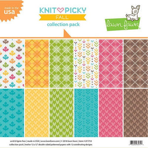 Lawn Fawn - Knit Picky - Fall - 12 x 12 Collection Pack - Design Creative Bling