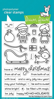 Lawn fawn-Ho-Ho-Holiday-Clear Stamp Set - Design Creative Bling