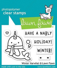 Load image into Gallery viewer, Lawn Fawn-Winter Narwhal-Clear Stamp Set - Design Creative Bling
