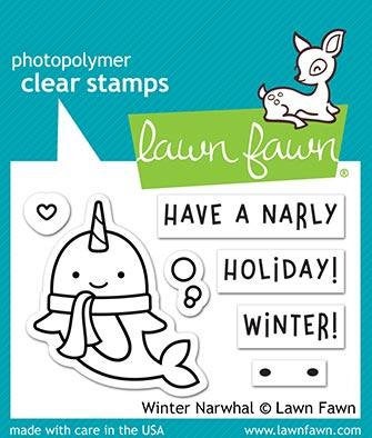 Lawn Fawn-Winter Narwhal-Clear Stamp Set - Design Creative Bling