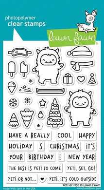 Lawn Fawn-Yeti Or Not-Clear Stamp Set - Design Creative Bling