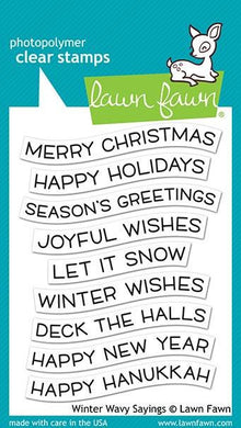 Lawn Fawn-Winter Wavy Sayings-Clear Stamp Set- - Design Creative Bling